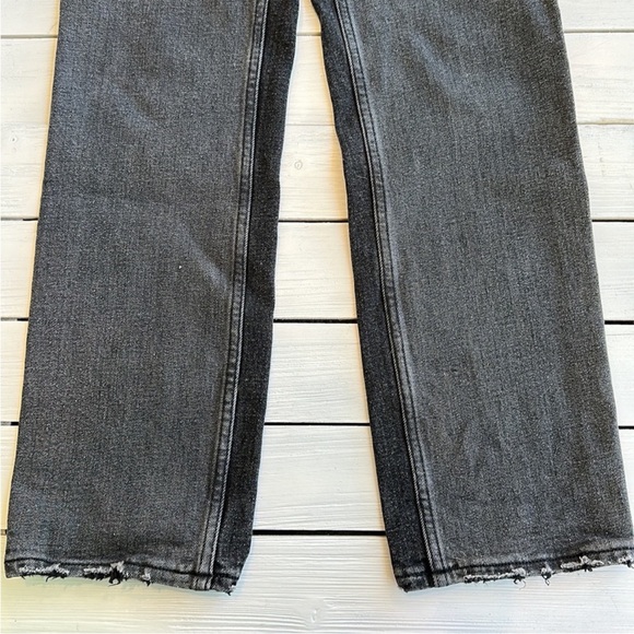 Abercrombie & Fitch The Ankle Straight Ultra High Rise Grey Black size 25 - Picture 5 of 5